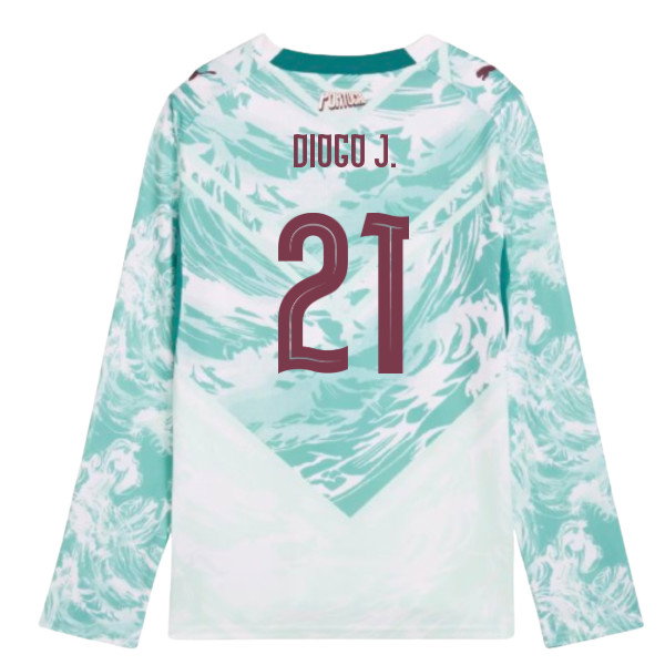 2026-2027 Portugal Long Sleeve Away Shirt (Kids) (Diogo J. 21)-SoccerKits Hub | Buy Soccer Jerseys Online